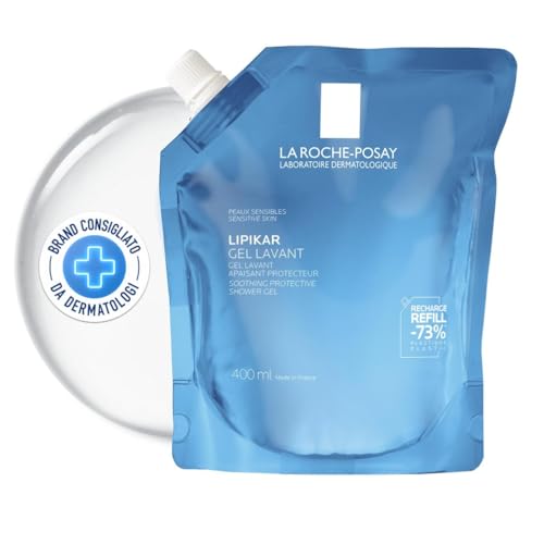 La Roche Posay Lipikar, Doccia Gel Protettivo e Lenitivo per il corpo, Per Pelli Secche e Sensibili, Pelle Nutrita e Idratata Subito Dopo la Doccia, Eco-Refill 400 ml