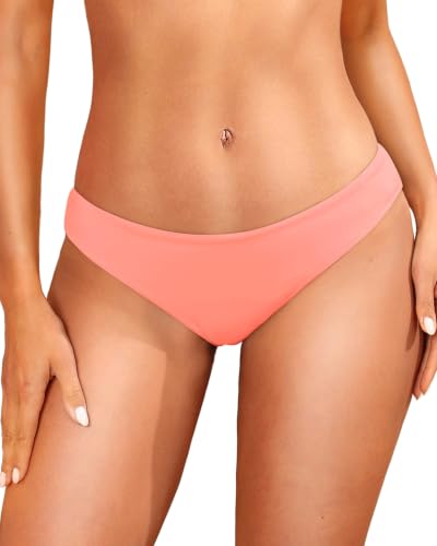 Image of Tempt Me Women Low Rise Bikini Bottoms - Moderate Coverage Bathing Suit Bottoms Low Waisted Swimsuit Bottoms Brief