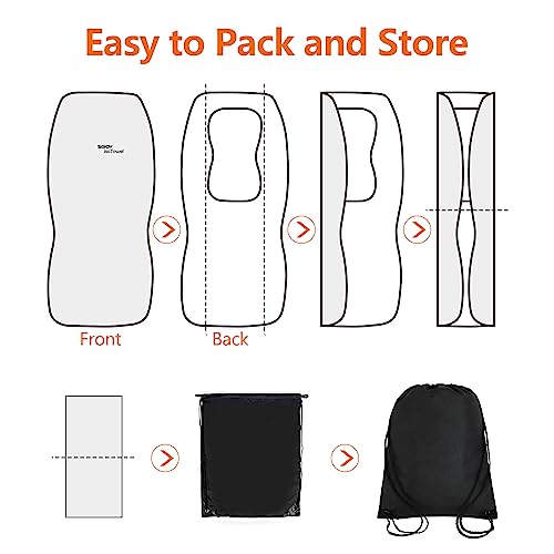 Image of Sojoy IsoTowel Car Seat Cover. Microfiber Seat Protector, with Quick-Dry, No-Slip Technology. Car seat Protection for All Workouts, Honeycomb Cloth All-Weather (Black and Gray)
