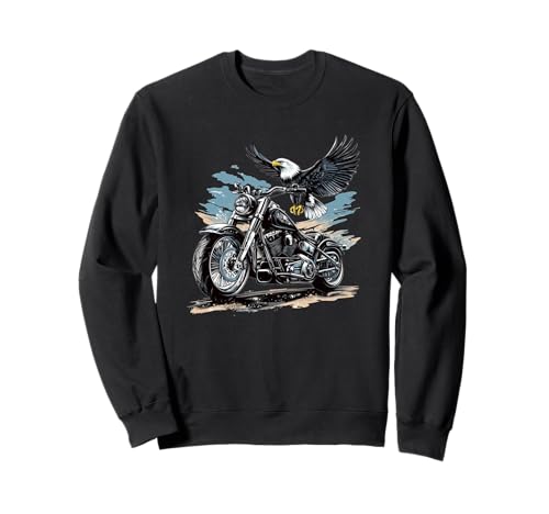 Freedom Trip Costume avec Aigle Sympa et Moto Cool Sweatshirt