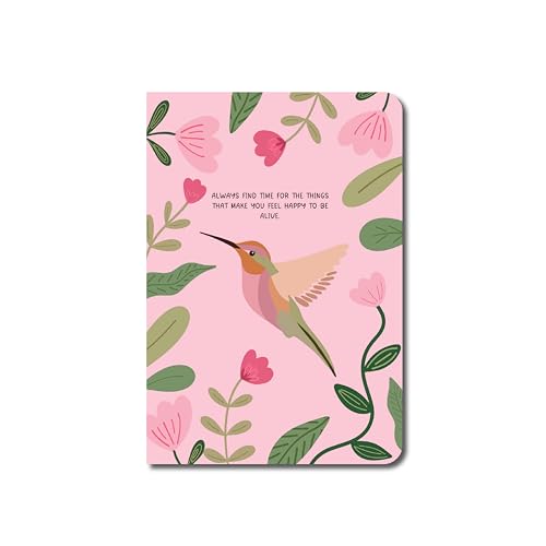 Image of FACTOR NOTES A6 Notebook (Happy to Be Alive) | Ruled, 160 Pages, 90 GSM Thick Paper | Cute Aesthetic Notebook for Women