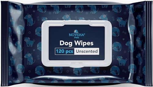NOVEHA Dog Wipes – Odor Eliminating and Cleaning Grooming Wipes for Dog’s Paws, Body, and Butt – Perfect for Puppy and Adult Dogs – Plant-Based, Safe, Convenient & Large Unscented Wipes (120 Counts) NOVEHA Dog Wipes – Odor Eliminating and Cleaning Grooming Wipes for Dog’s Paws, Body, and Butt – Perfect for Puppy and Adult Dogs – Plant-Based, Safe, Convenient & Large Unscented Wipes (120 Counts)