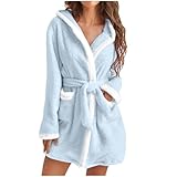 Idéal pour la détente à la maison en hiver: Peignoir chaud femme parfait pour la saison froide. Enfilez ce peignoir d'hiver pour un moment de détente sur le canapé, un petit-déjeuner tranquille ou pour vous réchauffer le matin.