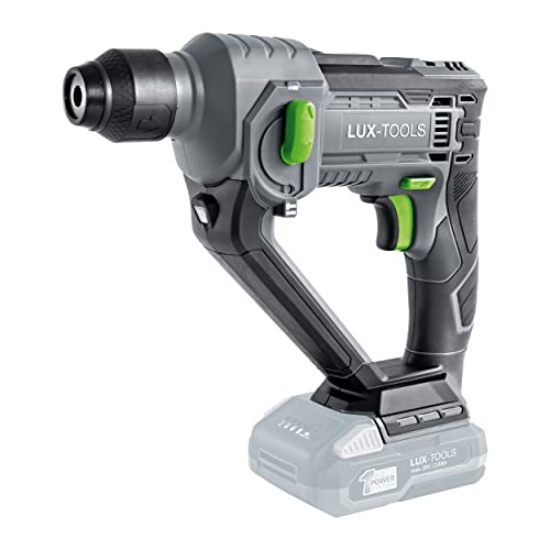 LUX-TOOLS A-BH-20 Akku-Bohrhammer mit SDS Plus Aufnahme & LED-Arbeitsleuchte | 20V Bohrmaschine mit 1,1 Joule…