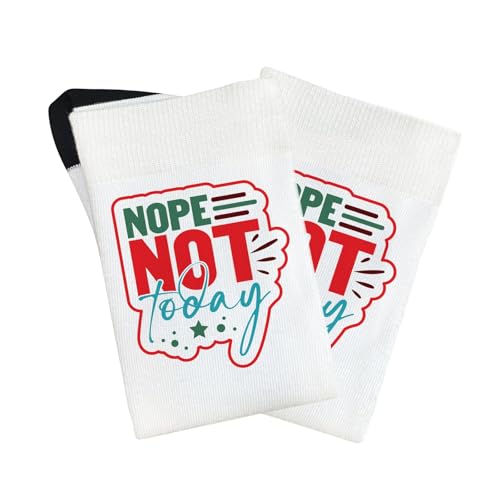 nope not today half calf sock for son