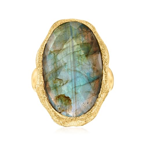 Ross-Simons Labradorite Ring in 18kt Gold...