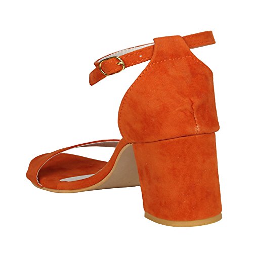 Image of Misto Women's and Girl's Formal Casual Suede Leather Block Heel Sandal