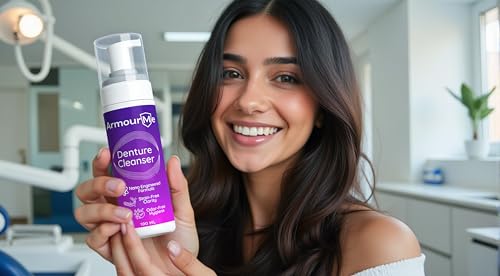 Image of Denture Cleanser Foam | Nano Engineered for Stain-Free Clarity & Deep Clean | Antibacterial Formula for Dentures cleaning | Oral Foam for denture Cleaner. (50 ML)