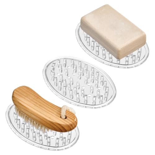 iDesign porte-savon plastique tray salle bain - 3 pcs