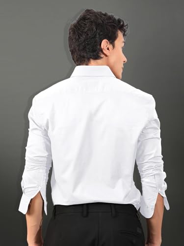 Image of Pinkmint Combo Shirt for Men Cotton Spraed Collar Long Sleeve Formal Shirt (Pack of 2)