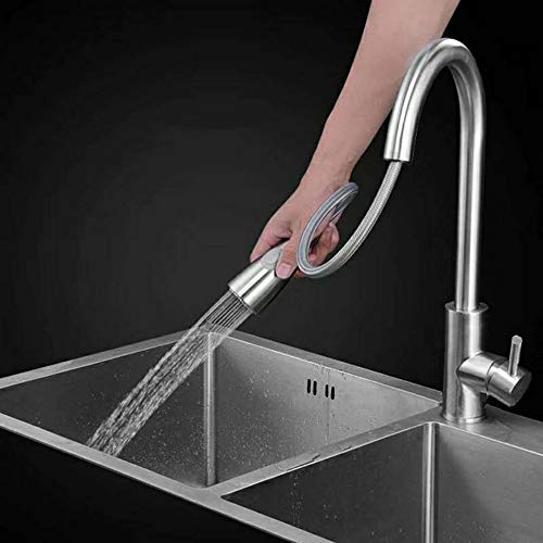 Grifo de cocina extraíble de acero inoxidable monomando 5