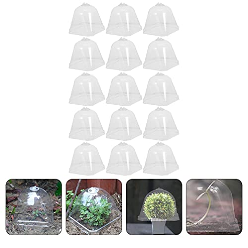GANAZONO 15pcs Garden Cloche Dome Reusable Plant Protector Cover Dome Covers Plant Bell Cover for Outdoors Plants 7 * 7cm - Image 3