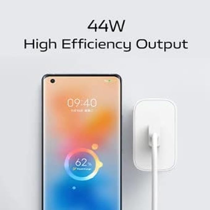 Image of Original 44W USB Type C Fast Charger Set Compatible with Vivo Y58 5G, T3 5G, T3x 5G High-Speed Charging Adapter with Cable