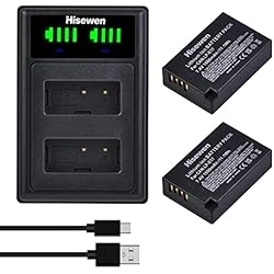 Batería Canon T6I Hisewen LP-E17 batería (2 Pack) y Cargador para Canon EOS R10, EOS RP, R8, R50, R100, Rebel T8i, T7i, T6i, T6s, SL2, SL3, EOS M3, M5, M6, EOS 200D, 77D, 750D, 760D, 800D, 8000D cámara