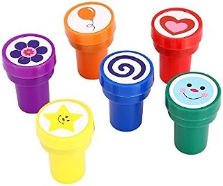 Stamps for Kids, LUCKYBIRD S1118 Best Self Inking Plastic Fun Stamps Set, 6 Count