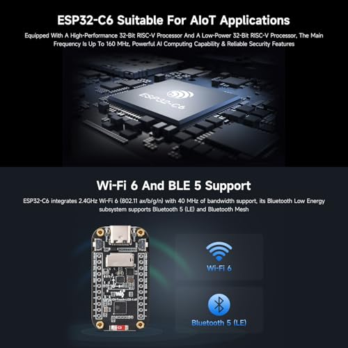Waveshare ESP32-C6 1.47inch Touch Display Development Board, 172×320 Resolution, 262K Display Color, Supports Wi-Fi 6 / BLE 5, 160MHz RISC-V Processor - Image 6