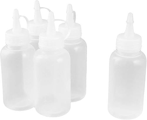 Miniatura 5 de uxcell Dispensador de botellas de plástico para el hogar, vinagre de cocina, ketchup Squeeze 3.4 fl oz, 5 unidades