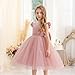 KAQININI Flower Girl Dress Wedding Guest Ruffle Tulle Satin Party Birthday Princess Dresses Pageant Gown Kids Short
