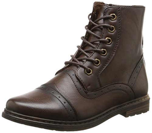 Steve Madden Troop-K garçon bottines militaires noires chaussures montantes enfants à fermeture éclair