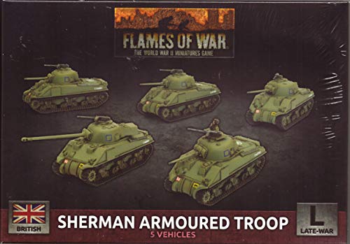 Sherman Armoured Troop Battlefront contenant 5 chars en plastique pour figurines
