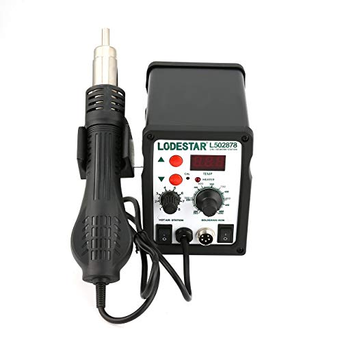 Preisvergleich Produktbild Ballylelly-2in1 Digitalanzeige SMD-Heißluft-Überarbeitungsstation und Lötkolben-Heißluftpistole Heißluftpistole Entlötwerkzeug von