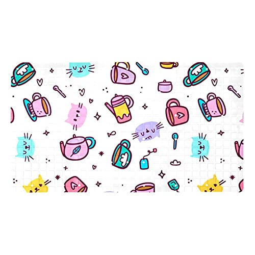 Tapis de douche antidérapant à ventouses facile à nettoyer pour bain
