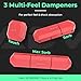ADV Tennis Dampener for Racket - Custom Feel Tennis Vibration Dampener - Tennis Shock Absorber to Reduce Racket Vibration and Stay on The Strings - Engineered Poly-Silicone Tennis Racket Dampener