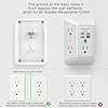 Wall Charger, Surge Protector, QINLIANF 5 Outlet Extender with 4 USB Charging Ports (4.8A Total) 3-Sided 1680J Power Strip Multi Plug Adapter Spaced for Home Travel Office (3U1C) #2