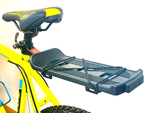 Hallenwerk Fahrrad Gepäckträger für Sattelstütze Sattelmontage mit Gummizug und Kunststoffablage - MHCR06 Hallenwerk Fahrrad Gepäckträger für Sattelstütze Sattelmontage mit Gummizug und Kunststoffablage - MHCR06