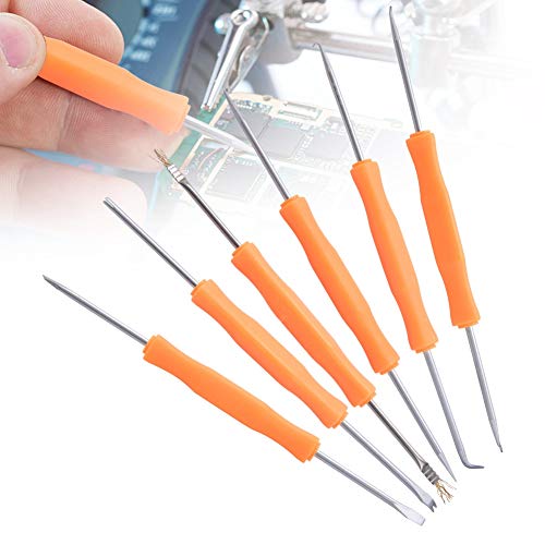 6 pcs Soldering Assist Set, Solder Assist Tools Electronic Components Welding Grinding Accessory Tool Kit, Welding Auxiliary Solder Station Iron Tools Aid PCB Cleaning Kit Set