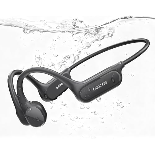 DOOGEE Bone Conduction IP68 Waterproof Swimming Headphones, 10H Battery Life