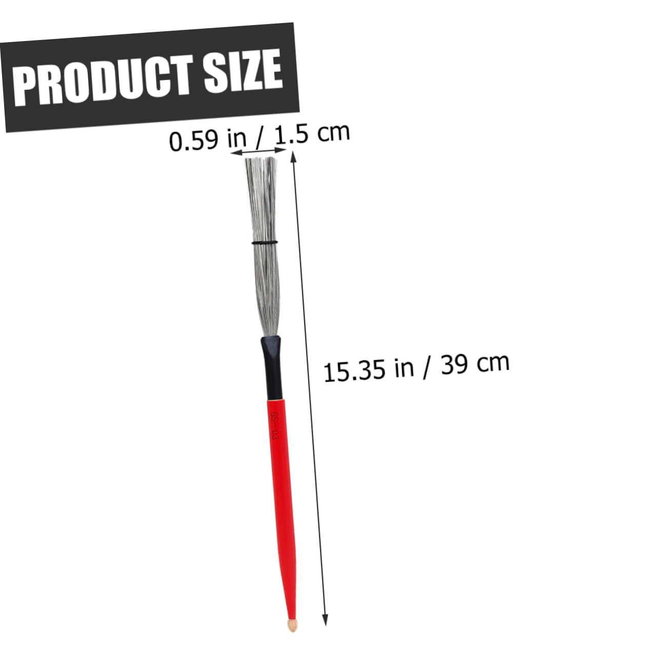 Garneck 1 Pair Maple Drumsticks Drum Wire Brush Carbon Steel for Jazz Drumming Practice