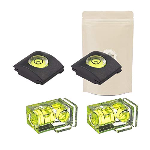 Lot de 2+2 Niveau à Bulle à Fixer sur Griffe Flash Sabot pour Appareil Photo Protection Canon Pentax Olympus Panasonic- Adaptout Marque Française