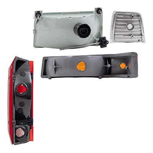 8 Pc Set Headlights, Taillights W/Park Signal Corner & Side Marker Lamps Replacement For Ford Bronco F150 F250 F350 Styleside Pickup Truck #TOP3
