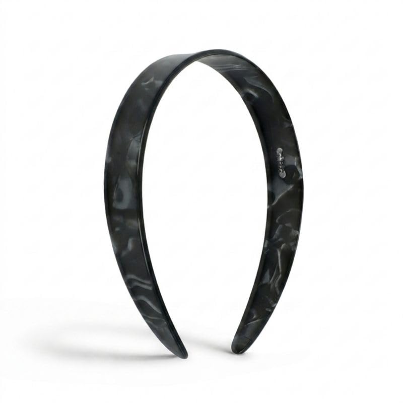 France Luxe Wide Headband for Women, Headband with Teeth, Nacro Black, 3/4" image 3