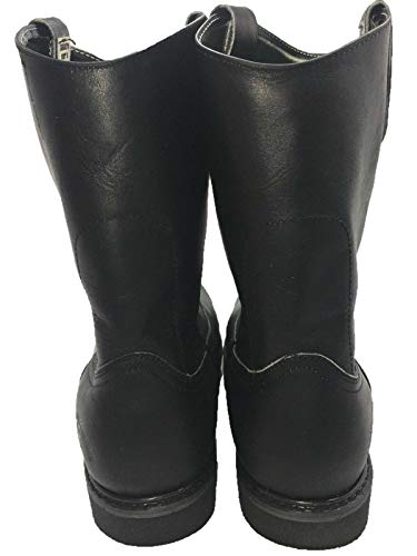 Dona Michi Men's Work Boots light-W. Pull On Leather Brown Black oil slip resistant4