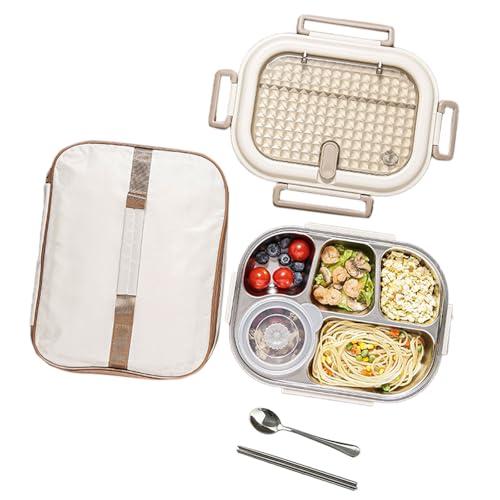 電子レンジ対応 ステンレス製 断熱弁当箱 1500ml/2000ml (大容量仕切り) スープボウル スンフォーク バッグ付き