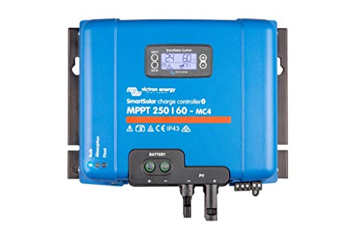 Victron SmartSolar MPPT Charge Controller MC4 12 V 24 V 48 V 60 A up to 100 A Max. PV voltage: 250 V, 250/60 - MC4