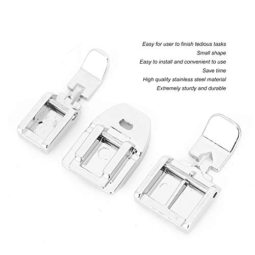 3 Piezas Pie Prensatela Invisible Acero Inoxidable miniatura 4