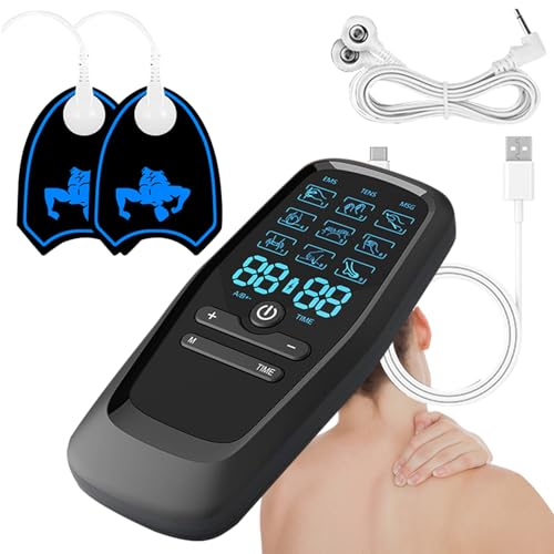 Dispositivo de masaje cervical: masajista eléctrico de pulso con 9 modos y 30 niveles | Terapia profunda | para el dolor de cuello, rigidez, estrés, relajación diaria Mujer hombre