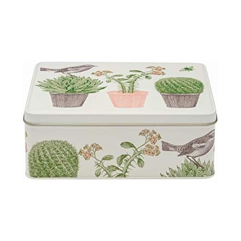 Thornback & Peel TP2604 - Bird & Cactus - Rectangular Tin Cover