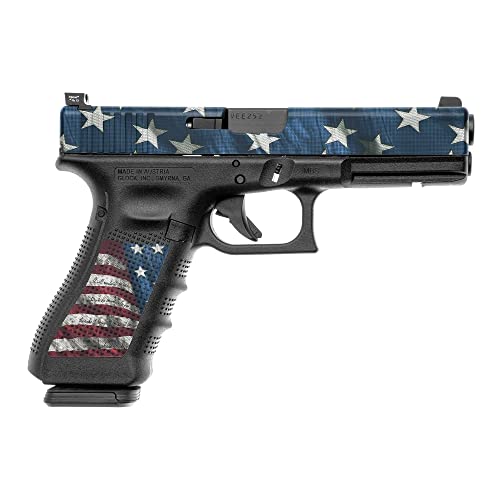 GunSkins Pistol Accent Skin - Premium Vinyl Gun Wrap with Precut Pieces - Easy to Install and Fits Glock - 100% Waterproof Non-Reflective Matte Finish - Made in USA - Proveil Victory