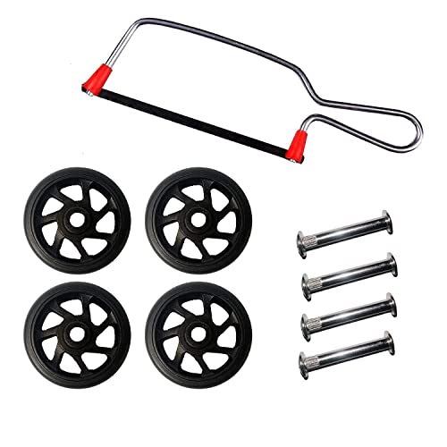 Image of Luggage Wheel Only for Replacement and Repair for VIP, Safari, Skybag, Amrican Tourister Suitcases Luggage Part (4 CM Wheel (4 Pcs) + 1 Cutter+ 4 screw)