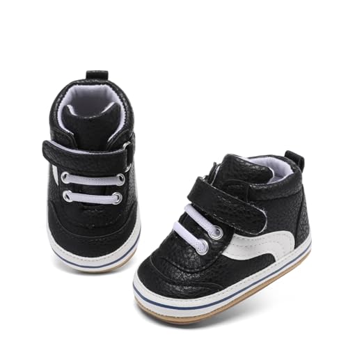 Image of Clowora Baby Boys Girls Shoes Non-Slip Rubber Sole Sneakers Infant First Walking Toddler Crib Shoes Newborn Loafers Flats.