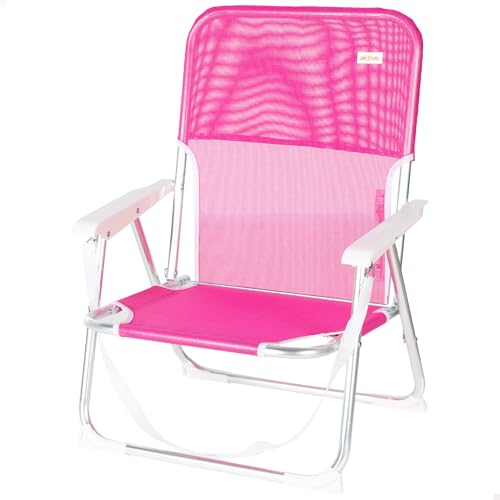 AKTIVE Silla de Playa Plegable Fucsia