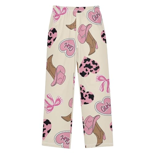 Cowgirl Love Boys Pants Boys Athletic Pants Long Pant for Boywith Pockets Wide-Leg Size 6-14Y