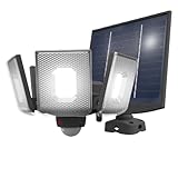 ムサシ(MUSASHI) 7.5W×4灯スライド型ソーラーセンサーライト ソーラー充電 省エネ 節電 屋外 防水 人感センサー 調光機能 フラッシュ発光 高輝度2400ルーメン S-400L