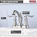 Delta Faucet Linden Centerset Bathroom Faucet Brushed Nickel, Bathroom Sink Faucet, Diamond Seal Technology, Metal Drain Assembly, Stainless 2594-SSMPU-DST