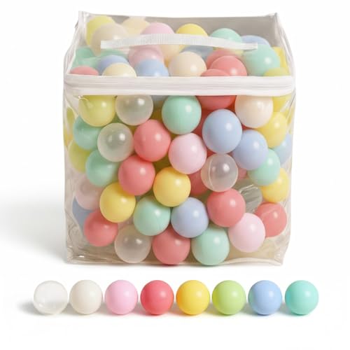 Hugmuu �J���[�{�[�� 5.5cm �{�[���v�[�� �x�r�[ �Ԃ���� 8�F �p�X�e�� (200��, 8�J���[)