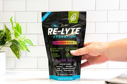 REDMOND Re-Lyte Hydration Electrolyte Powder Mix, Variety Pack, 30 Stick Packs - Thumbnail 4
